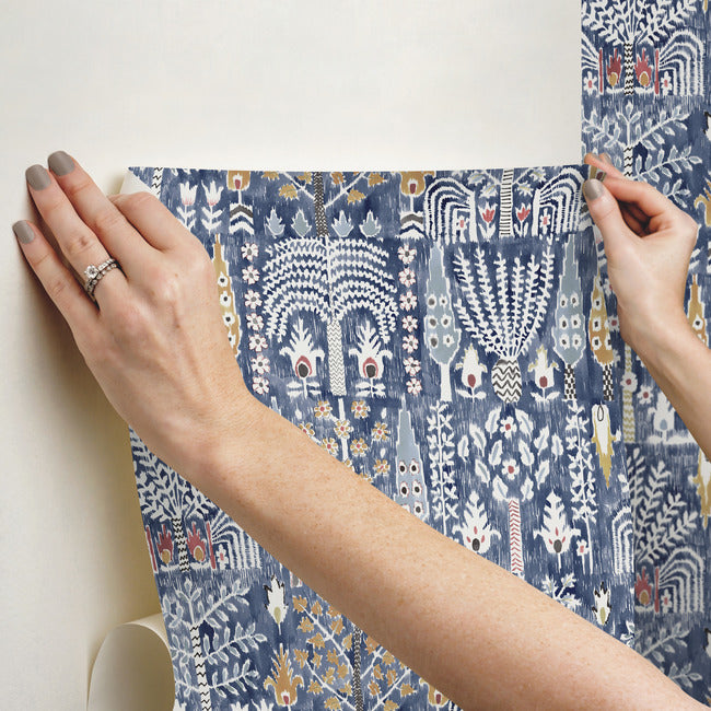 Persian Ikat Peel & Stick Wallpaper Peel and Stick Wallpaper RoomMates   