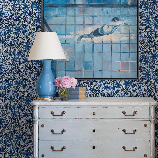 Cat Coquillette Porcelain Garden Peel & Stick Wallpaper Peel and Stick Wallpaper RoomMates   