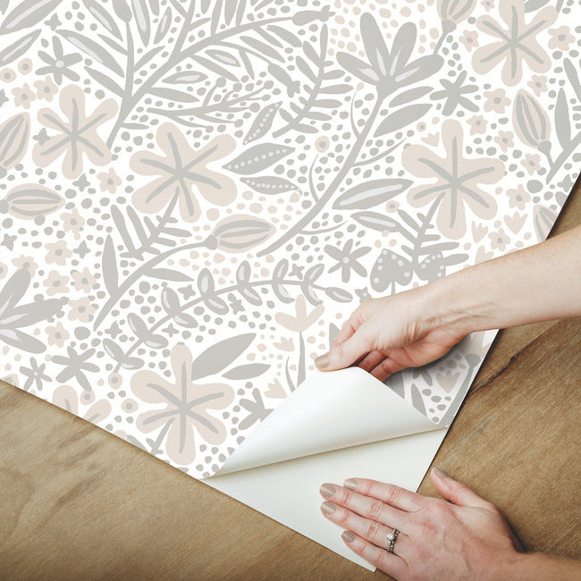 Cat Coquillette Porcelain Garden Peel & Stick Wallpaper Peel and Stick Wallpaper RoomMates   