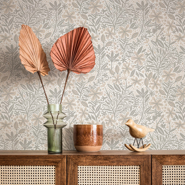 Cat Coquillette Porcelain Garden Peel & Stick Wallpaper Peel and Stick Wallpaper RoomMates   