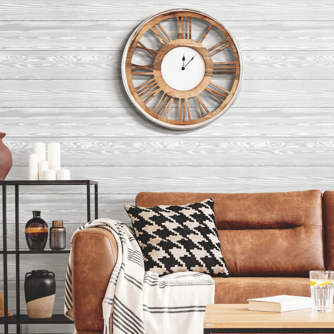3D Textured Shiplap Peel & Stick Wallpaper (With Raised Inks) Peel and Stick Wallpaper RoomMates   
