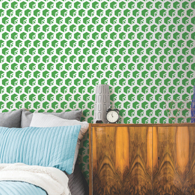 Minecraft Creeper Face Peel & Stick Wallpaper Peel and Stick Wallpaper RoomMates   