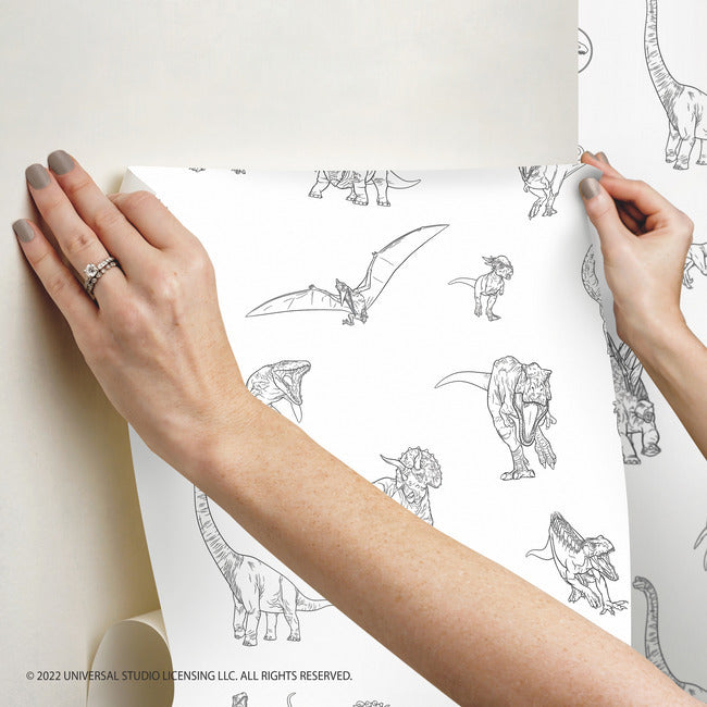 Jurassic World Dinosaurs Peel & Stick Wallpaper Peel and Stick Wallpaper RoomMates   