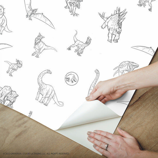 Jurassic World Dinosaurs Peel & Stick Wallpaper Peel and Stick Wallpaper RoomMates   
