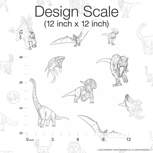 Jurassic World Dinosaurs Peel & Stick Wallpaper Peel and Stick Wallpaper RoomMates   