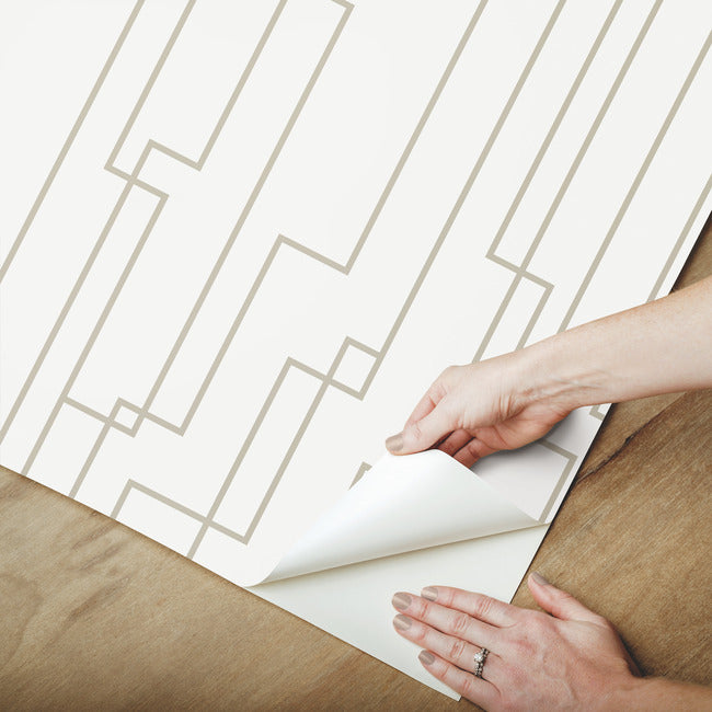 Geometric Circuits Peel & Stick Wallpaper Peel and Stick Wallpaper RoomMates   