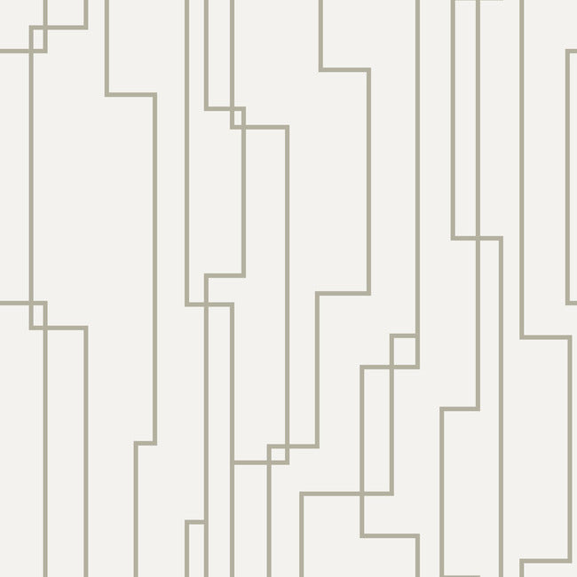 Geometric Circuits Peel & Stick Wallpaper Peel and Stick Wallpaper RoomMates Roll Grey 