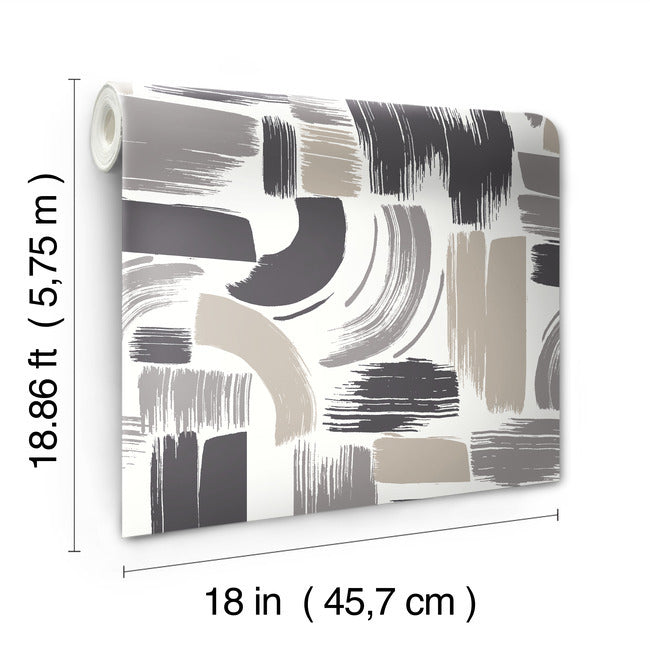 Modern Brushstrokes Peel & Stick Wallpaper Peel and Stick Wallpaper RoomMates   