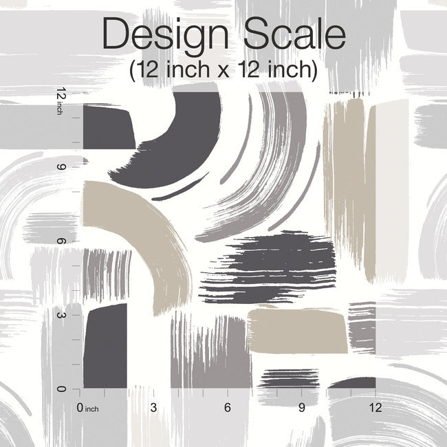 Modern Brushstrokes Peel & Stick Wallpaper Peel and Stick Wallpaper RoomMates   