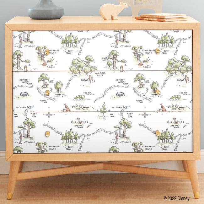 Winnie The Pooh 100 Acre Wood Map Peel And Stick Wallpaper Peel and Stick Wallpaper RoomMates   