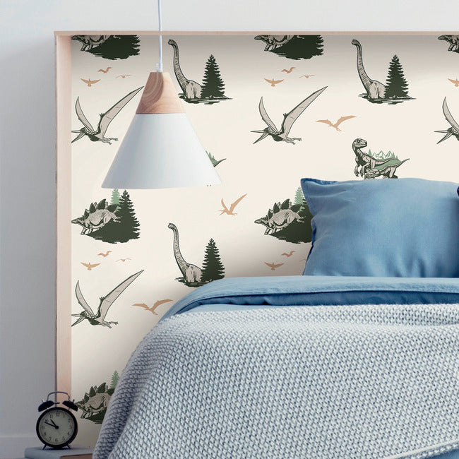 Jurassic World: Dominion Vintage Dinosaurs Peel And Stick Wallpaper Peel and Stick Wallpaper RoomMates   