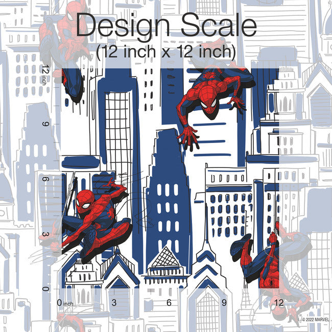 Spider-Man Cityscape Peel And Stick Wallpaper Peel and Stick Wallpaper RoomMates   