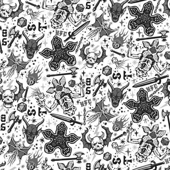 Stranger Things “Hellfire Club” Peel and Stick Wallpaper Peel and Stick Wallpaper RoomMates Decor Roll Black 