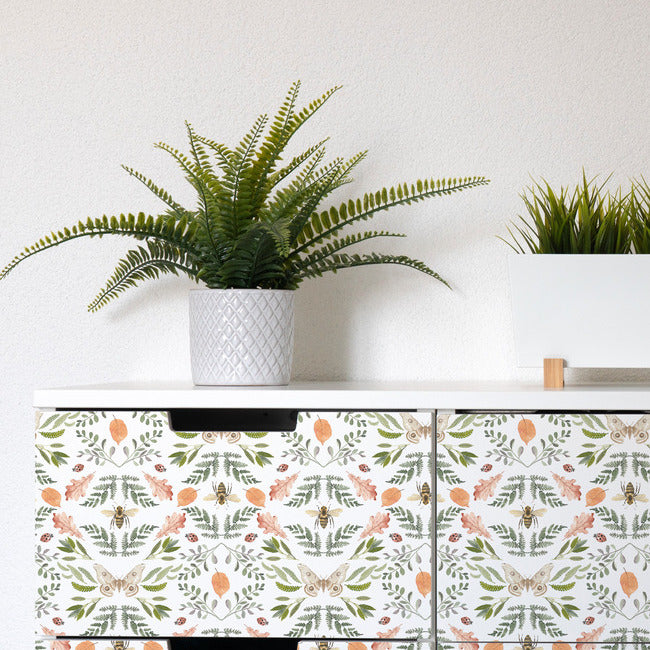 Penny Lane: Forest Cottage Bee And Butterfly Peel and Stick Wallpaper Peel and Stick Wallpaper RoomMates   
