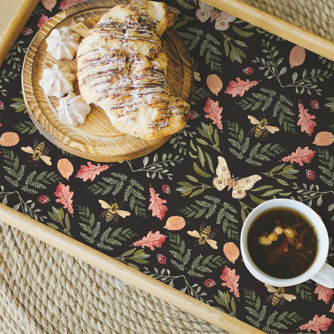 Penny Lane: Forest Cottage Bee And Butterfly Peel and Stick Wallpaper Peel and Stick Wallpaper RoomMates   