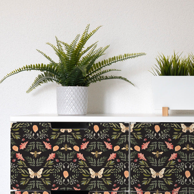 Penny Lane: Forest Cottage Bee And Butterfly Peel and Stick Wallpaper Peel and Stick Wallpaper RoomMates   