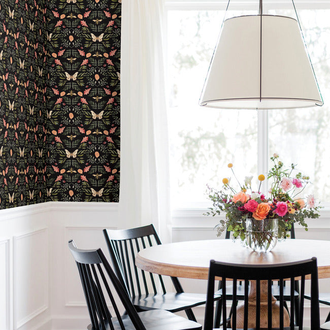 Penny Lane: Forest Cottage Bee And Butterfly Peel and Stick Wallpaper Peel and Stick Wallpaper RoomMates   