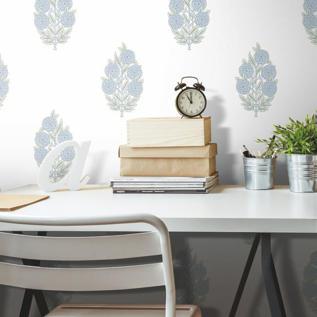 Tamara Day Dutch Floral Wallpaper Peel and Stick Wallpaper RoomMates   