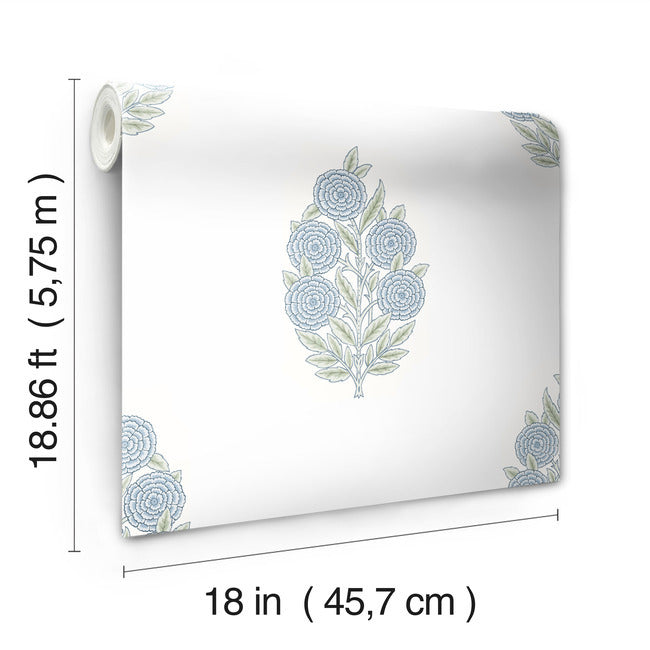 Tamara Day Dutch Floral Wallpaper Peel and Stick Wallpaper RoomMates   