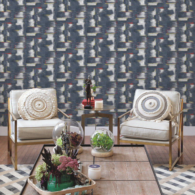 Tamara Day Modern Ikat Wallpaper Peel and Stick Wallpaper RoomMates   