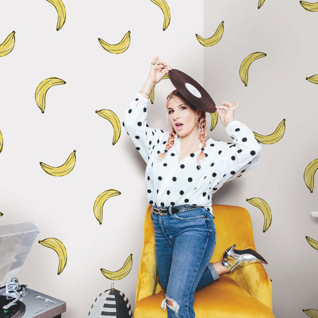 Mr. Kate Banana Print Peel & Stick Wallpaper Peel and Stick Wallpaper RoomMates   