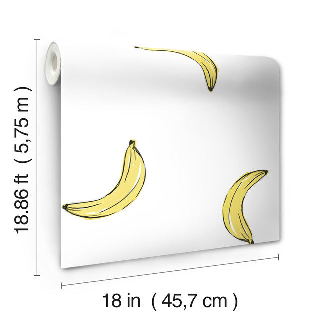 Mr. Kate Banana Print Peel & Stick Wallpaper Peel and Stick Wallpaper RoomMates   