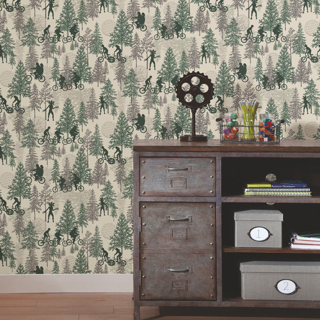 Netflix Stranger Things Hawkins Woods Wallpaper Peel and Stick Wallpaper RoomMates Decor   