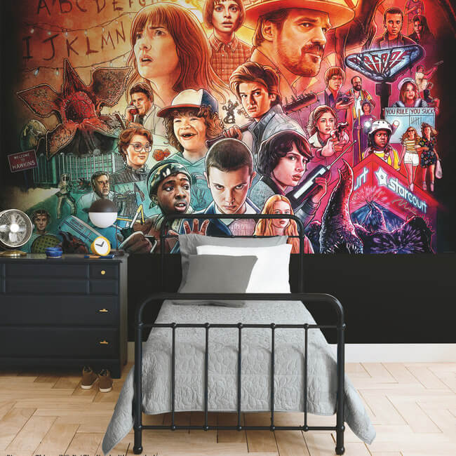 Netflix “Stranger Things” Peel and Stick Wallpaper Mural Wall Murals RoomMates Decor   