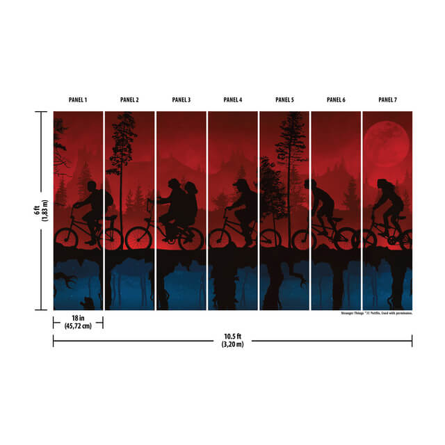 Stranger Things “The Upside Down” Peel and Stick Wallpaper Mural Wall Murals RoomMates Decor   