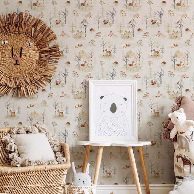 Clara Jean Woodland Scene Peel and Stick Wallpaper Peel and Stick Wallpaper RoomMates   