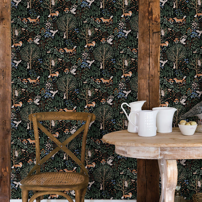 Clara Jean Folklore Forest Peel and Stick Wallpaper Peel and Stick Wallpaper RoomMates   