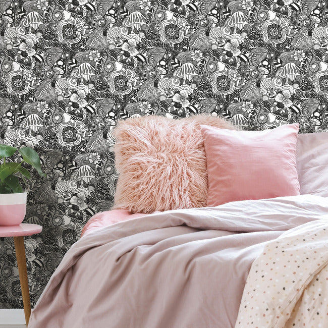 Mushroom Magic Peel and Stick Wallpaper Peel and Stick Wallpaper RoomMates   