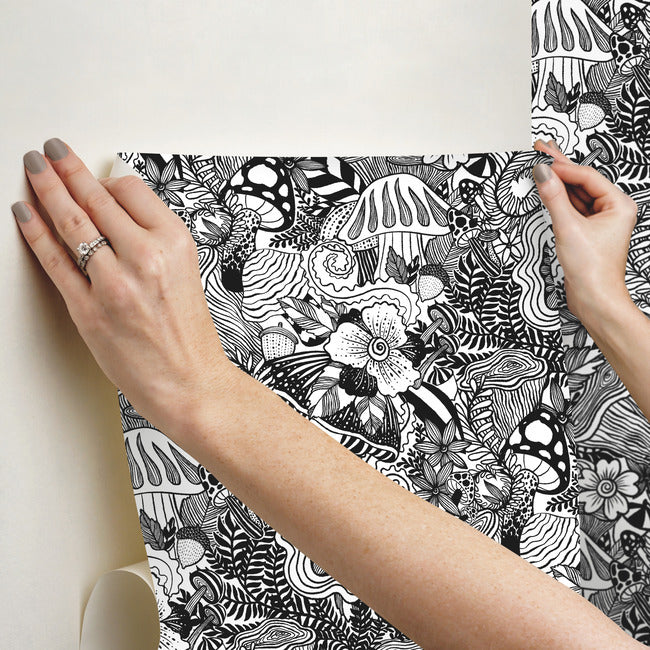 Mushroom Magic Peel and Stick Wallpaper Peel and Stick Wallpaper RoomMates   