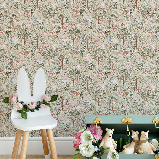 Clara Jean Folklore Forest Peel and Stick Wallpaper Peel and Stick Wallpaper RoomMates   