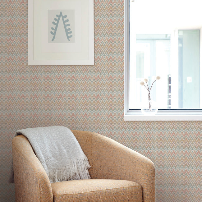 Waverly Heartbeat Peel & Stick Wallpaper Peel and Stick Wallpaper RoomMates   