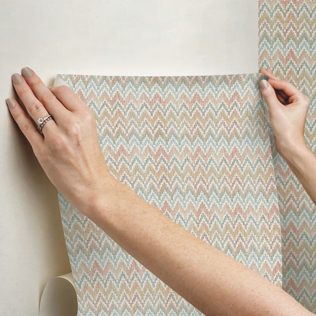 Waverly Heartbeat Peel & Stick Wallpaper Peel and Stick Wallpaper RoomMates   