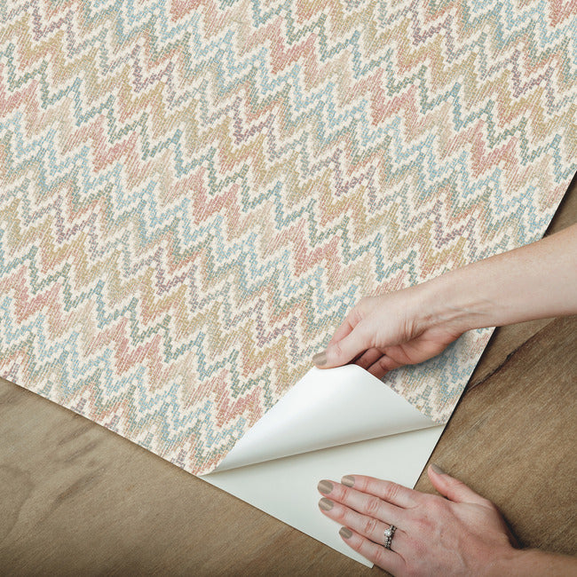 Waverly Heartbeat Peel & Stick Wallpaper Peel and Stick Wallpaper RoomMates   