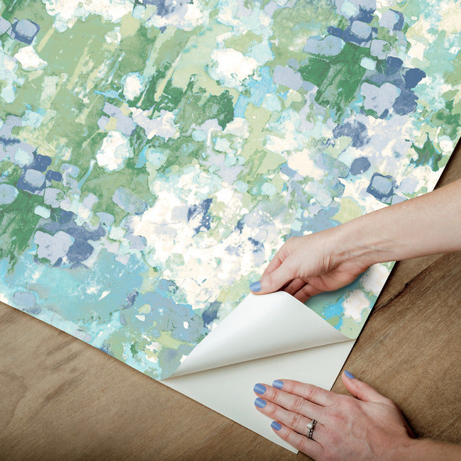 Waverly Abstract Garden Peel & Stick Wallpaper Peel and Stick Wallpaper RoomMates   
