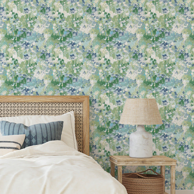 Waverly Abstract Garden Peel & Stick Wallpaper Peel and Stick Wallpaper RoomMates   