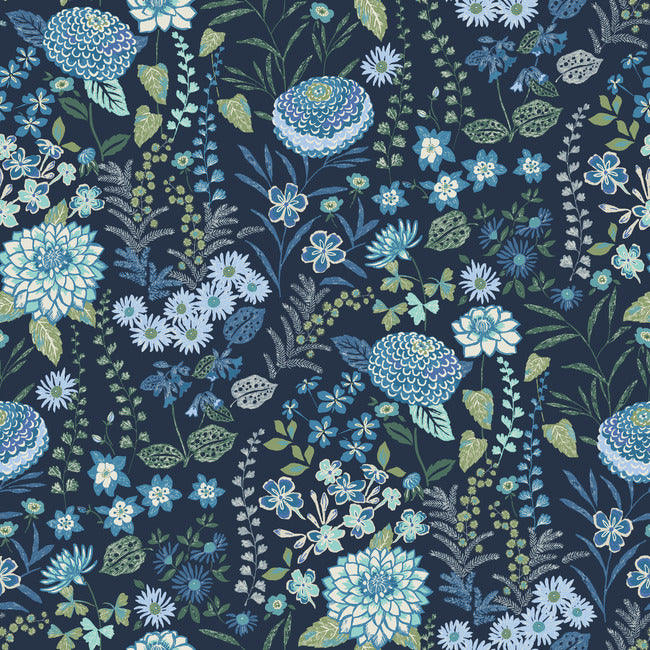 Waverly Fiona Floral Peel & Stick Wallpaper Peel and Stick Wallpaper RoomMates