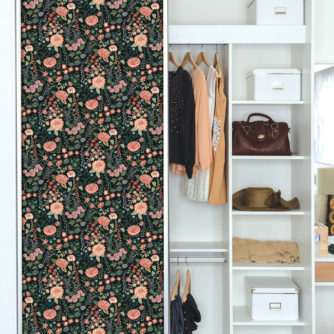 Waverly Fiona Floral Peel & Stick Wallpaper Peel and Stick Wallpaper RoomMates   
