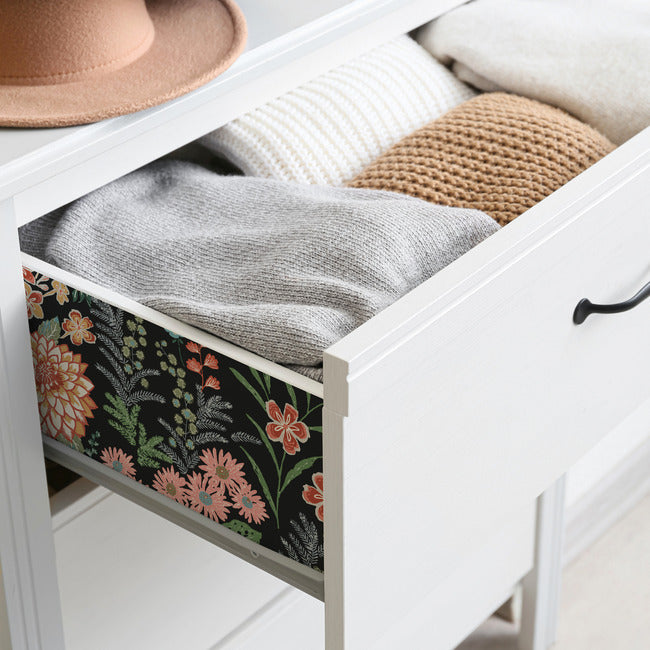 Waverly Fiona Floral Peel & Stick Wallpaper Peel and Stick Wallpaper RoomMates   