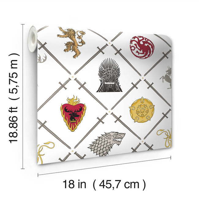 Game Of Thrones House Sigils Peel & Stick Wallpaper Peel and Stick Wallpaper RoomMates   