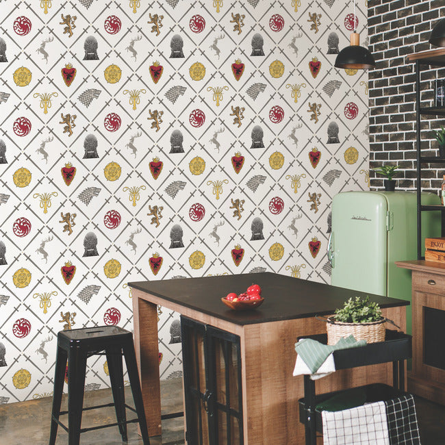 Game Of Thrones House Sigils Peel & Stick Wallpaper Peel and Stick Wallpaper RoomMates   