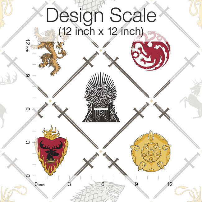 Game Of Thrones House Sigils Peel & Stick Wallpaper Peel and Stick Wallpaper RoomMates   