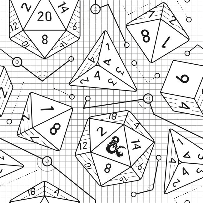 Dungeons & Dragons Peel & Stick Wallpaper Peel and Stick Wallpaper RoomMates Roll White 