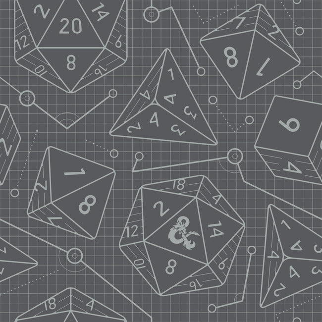 Dungeons & Dragons Peel & Stick Wallpaper Peel and Stick Wallpaper RoomMates Roll Charcoal 