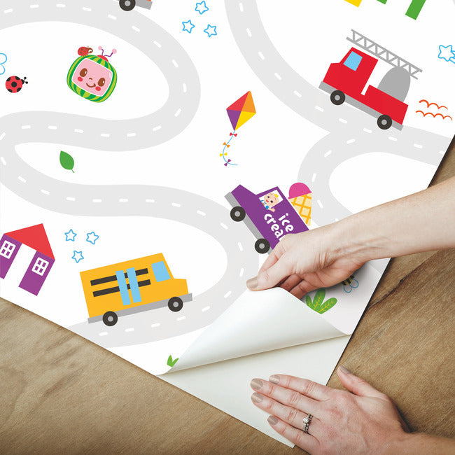 CoComelon Road Map Peel & Stick Wallpaper Peel and Stick Wallpaper RoomMates   
