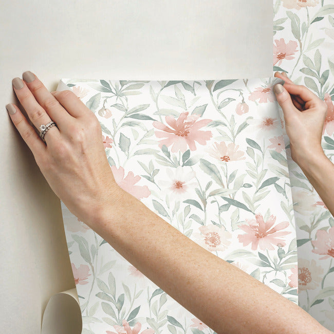 Clara Jean Flower Market Peel & Stick Wallpaper Peel and Stick Wallpaper RoomMates   