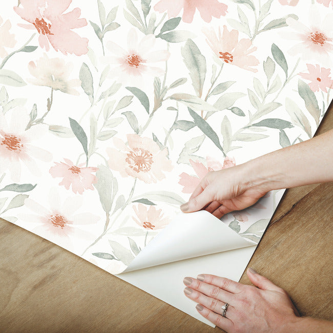 Clara Jean Flower Market Peel & Stick Wallpaper Peel and Stick Wallpaper RoomMates   